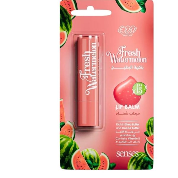 Eva Skin Care Senses Lip Balm, Refreshing Watermelon Flavor, 4g Pack